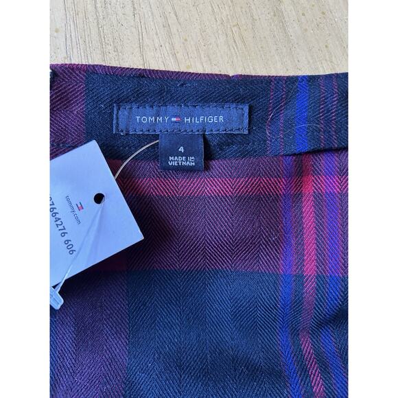 TOMMY HILFIGER WOMENS Pencil Plaid Skirt BLUE / RED Preppy Clueless Sz 4 NWT $65 - Picture 5 of 10